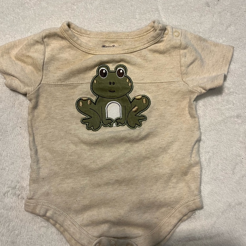 Garanimals Beige Frog Baby Onesie